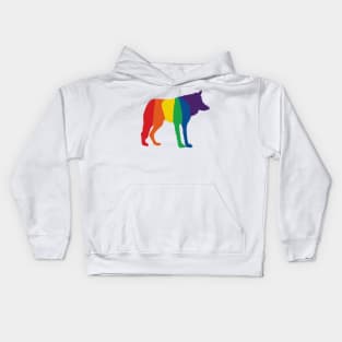 Rainbow Wolf Kids Hoodie